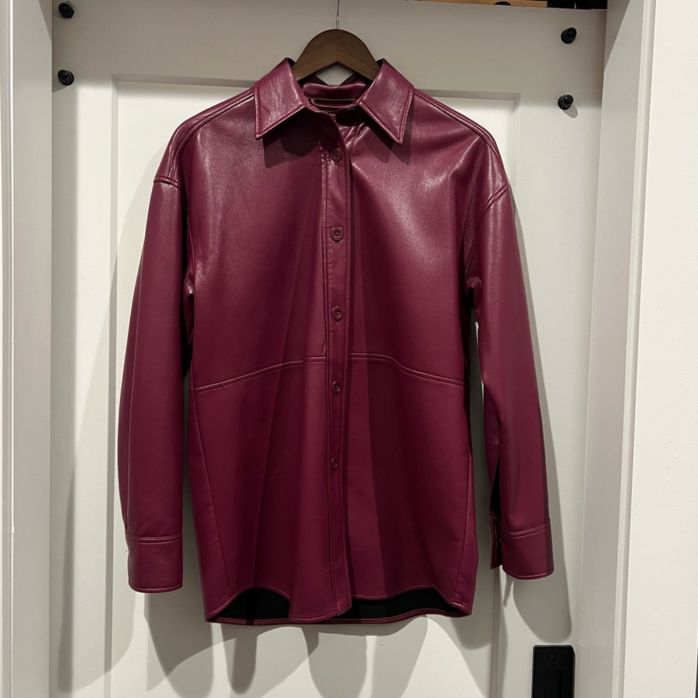 ARITZIA— Babaton Pelli Leather Shirt Jacket